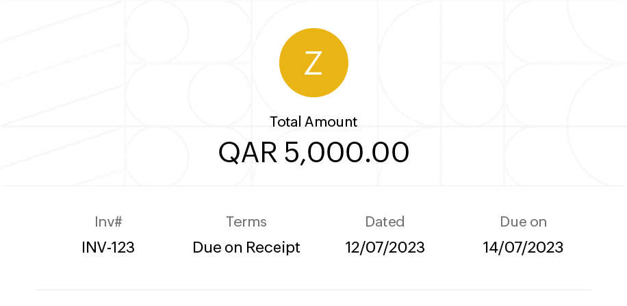 الفواتير الاحترافية على Zoho Books